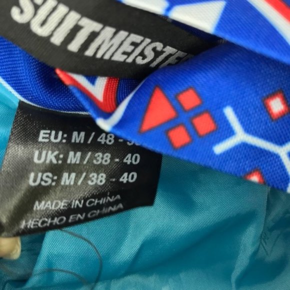 Men's Suitmeister Slim-Fit Nordic Christmas Blue Blazer - Picture 9 of 14